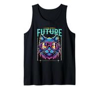 Un Look into The Future Gato futurista diseño Scifi Cat Camiseta sin Mangas
