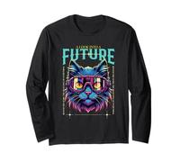 Un Look into The Future Gato futurista diseño Scifi Cat Manga Larga