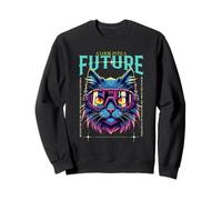 Un Look into The Future Gato futurista diseño Scifi Cat Sudadera
