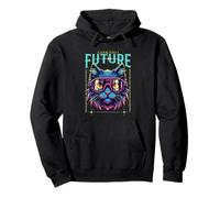 Un Look into The Future Gato futurista diseño Scifi Cat Sudadera con Capucha