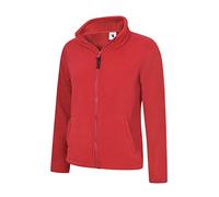 Un lothing Chaqueta clásica de Forro Polar con Cremallera Completa para Mujer