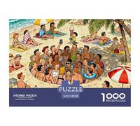 Un Lugar sombrío en la Playa de Verano Puzzle De Madera Impermeable DIY Puzzles De 1000 Piezas para Adultos Desafiante Y Estimulante Rompecabezas para Juegos Desafiantes