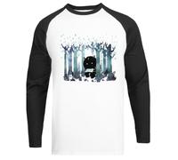 Un Lugar Tranquilo Camiseta De Béisbol Unisex Blanca Camiseta De Manga Negra