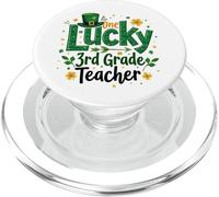 Un Maestro Afortunado de Tercer Grado Día de San Patricio trébol irlandés PopSockets PopGrip para MagSafe