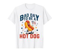 Un mal día para ser un hot dog divertido asado a la parrilla el 4 de julio Camiseta