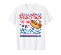 Un Mal día para ser un Hot Dog Divertido asado a la Parrilla el 4 de Julio Camiseta