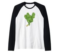 Un Manojo de Espinacas Frescas Camiseta Manga Raglan
