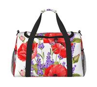 Un Manojo de Lavanda y Amapola,Bolsas Deportivas, Bolsos de Viaje Deportivos Cruzados de Mano, Bolsas de Viaje de Gran Capacidad para Mujeres y Hombres.
