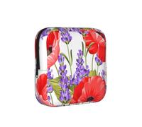 Un Manojo de Lavanda y Amapola,Bolsas para Guardar compresas sanitarias, Bolsas para la menstruación para Mujeres y Adolescentes.