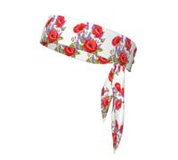 Un Manojo de Lavanda y Amapola, Cinta para la Cabeza, Diadema Deportiva con Lazo, Cinta para el Sudor Multiusos para Hombres y Mujeres.