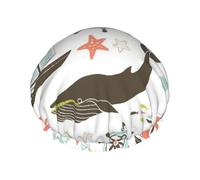 Un Mar De Asombro Infantil Gorro De Ducha Mujer Impermeable Gorro De Pelo Duradero Bonnet Para Hogar Viajes Balneario