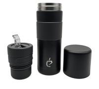 UN MATE Yerbomos Autocebante - Termo, bombilla y mate 3 en 1 - 750 ml de acero inoxidable - Colchón negro para yerba mate - Ideal para viaje y uso diario