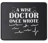 Un Médico Escribió Una Vez: Escritura A Mano De Un Médico. Regalos Divertidos para Médicos. Alfombrilla De Escritorio Duradero Mouse Pad Bordes Cosidos Alfombrilla De Ratón para Pc 25X30Cm