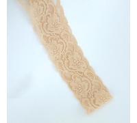 Un metro Negro Blanco Beige Rojo 5 cm de ancho Elástico Cinta de encaje colorida Cinta de encaje para manualidades hechas a mano DIY Tela de costura-Caqui-1 metro de longitud