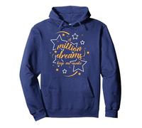 Un millón de sueños me Mantienen Despierto el Mayor Showman Sudadera con Capucha, Unisex para Adultos, Azul Marino, L
