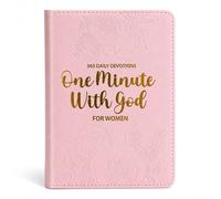 Un minuto con Dios para mujeres, oraciones y reflexiones devocionales diarias de un minuto, diario de oración cristiana con 365 versículos de la Biblia, regalo de tapa dura rosa para mamá, esposa