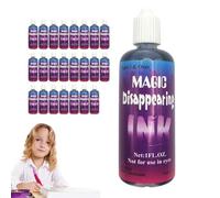 Un misterioso juego de juguetes de truco de magia para tinta de 24 piezas Tipo de botella | Borrar tinta para trucos de una ruta de desaparición con 24 mini botellas contena