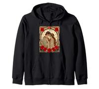 Un Momento Significado Solo para Nosotros Ilustración Art Nouveau Romántica Sudadera con Capucha