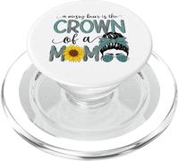 Un moño desordenado es la Corona de una mamá - Día de la Madre - Vida de mamá PopSockets PopGrip para MagSafe