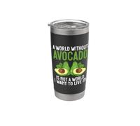 Un mundo sin aguacate no es un mundo en el que quiera vivir Vaso térmico de acero inoxidable de doble pared