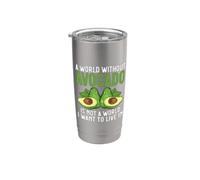 Un mundo sin aguacate no es un mundo en el que quiera vivir Vaso térmico de acero inoxidable de doble pared