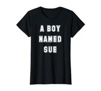 Un niño Llamado Sue Camiseta gráfica económica, Mujer, Negro, S
