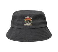 Un Niño Que Ama A Las Tortugas Sombrero De Cubo Protección UV Gorra Pesca para Hombres Mujeres, Fiestas Deportes Festivales Unisex Sombrero De Pesca