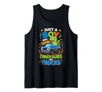 Un Nino Que Ama Dinosaurios Y Camiones Camiseta sin Mangas
