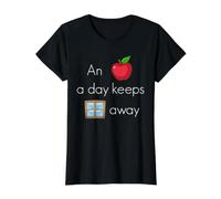 Un Nuevo Sistema operativo de Apple a Day Keeps Windows Away Camiseta gráfica económica, Mujer, Negro, M