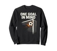 Un Objetivo en Mente Diseño de mentalidad de Partido de fútbol Sudadera