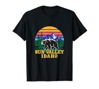 Un Oso en Sun Valley Idaho Montaña Pino Árboles Retro Camiseta