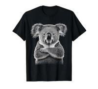 Un Oso Koala Camiseta gráfica económica, Hombre, Negro, S