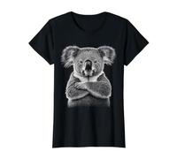 Un Oso Koala Camiseta gráfica económica, Mujer, Negro, XL
