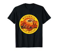 Un OVNI Volando sobre el Desierto Roswell Alien Nuevo México Retro Camiseta
