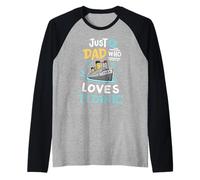 Un padre al que le encanta la divertida familia de cruceros del RMS Titanic Camiseta Manga Raglan