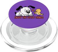 Un pájaro lindo le da una flor a un cachorro - Cartoon Art 2 - Fan Fun PopSockets PopGrip para MagSafe