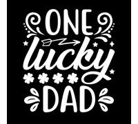 Un papá afortunado Todos tenemos un poco de suerte. Pegatinas de pared 42x47.4cm Autoadhesivo Blanco