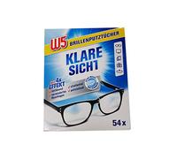 Un paquete con 54 toallitas limpiadoras de lentes / gafas