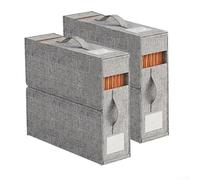 Un paquete de bolsas de almacenamiento a prueba de polvo con diseño plano plegable y ventana transparente para ropa de cama y ropa de cama, ahorro de espacio y organización (gris dos)
