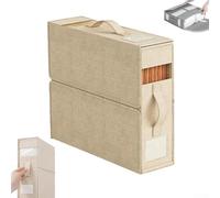 Un paquete de bolsas de almacenamiento a prueba de polvo con diseño plano plegable y ventana transparente para ropa de cama y ropa de cama, ahorro de espacio y organización (metros blanco uno)