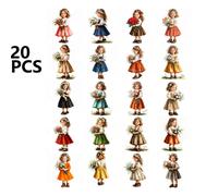 Un paquete de stickers temáticos con diseños florales, para manualidades, álbumes de recortes, equipaje, cuadernos, diarios, álbumes de fotos, papelería decorativa y adornos estéticos