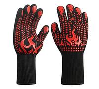 Un Par/2 Piezas Guantes para Barbacoa, Guantes para Horno Resistentes al Calor hasta 1472℉, Manoplas Guantes de Protección contra el Calor para Cocinar Hornear Barbacoa Parrilla
