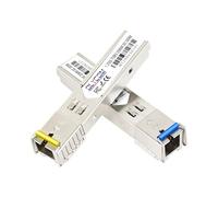 Un par de 1,25 G SFP SC módulo monomodo 1000Base-BX BiDi transceptor 1310nm/1550nm SMF 20km para interruptor abierto