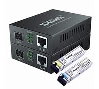un par de 1.25G Bidi Media Converter (kit #5), ranura SFP, con un par de transceptores Bidi SFP, SMF, 20 km
