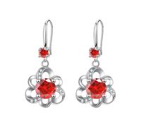Un par de aretes de corazón de ladrillo personalizados con forma de corazón de melocotón y aretes de plata brillante con nombre de corazón, talla única, Metal, Sin piedra preciosa