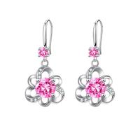 Un par de aretes de corazón de ladrillo personalizados con forma de corazón de melocotón y aretes de plata brillante con nombre de corazón, talla única, Metal, Sin piedra preciosa