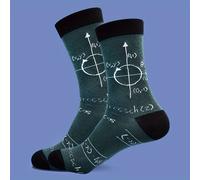 Un par de calcetines unisex con un moderno y único de fórmula, diseñados para ser cálidos y pantorrilla