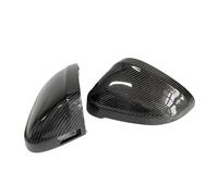 Un par de carcasa de espejo retrovisor de fibra de carbono Real, tapas de espejo lateral, Compatible con Audi A4 B9 A5 2017-2021(With Lane Assist)