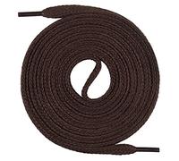 Un par de cordones Monte Swiss © Premium, 100% algodón, resistentes a roturas, 7 mm de ancho, entre 45 y 200 cm de longitud, Unisex, marrón oscuro, 50 cm