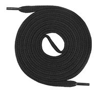 Un par de cordones Monte Swiss © Premium, 100% algodón, resistentes a roturas, 7 mm de ancho, entre 45 y 200 cm de longitud, Unisex, negro, 110 cm